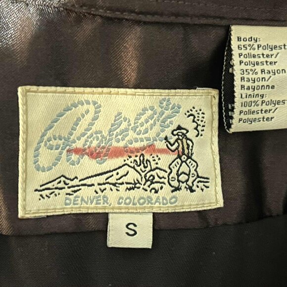 Vintage Roper Espresso Embroidered Floral Western Snap Shirt with Piping – US S - Picture 14 of 14